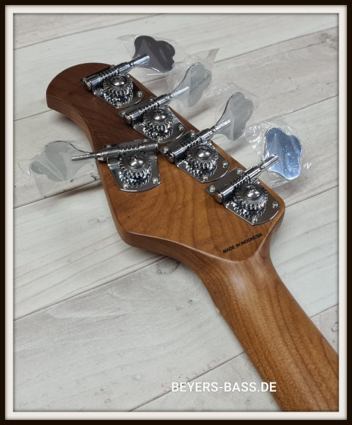 Sterling by Music Man StingRay Ray35 HH Roasted Maple, Daphne Blue